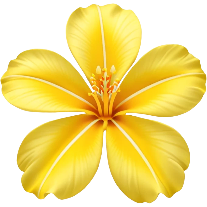 Yellow Hawaii flower with white tip emoji