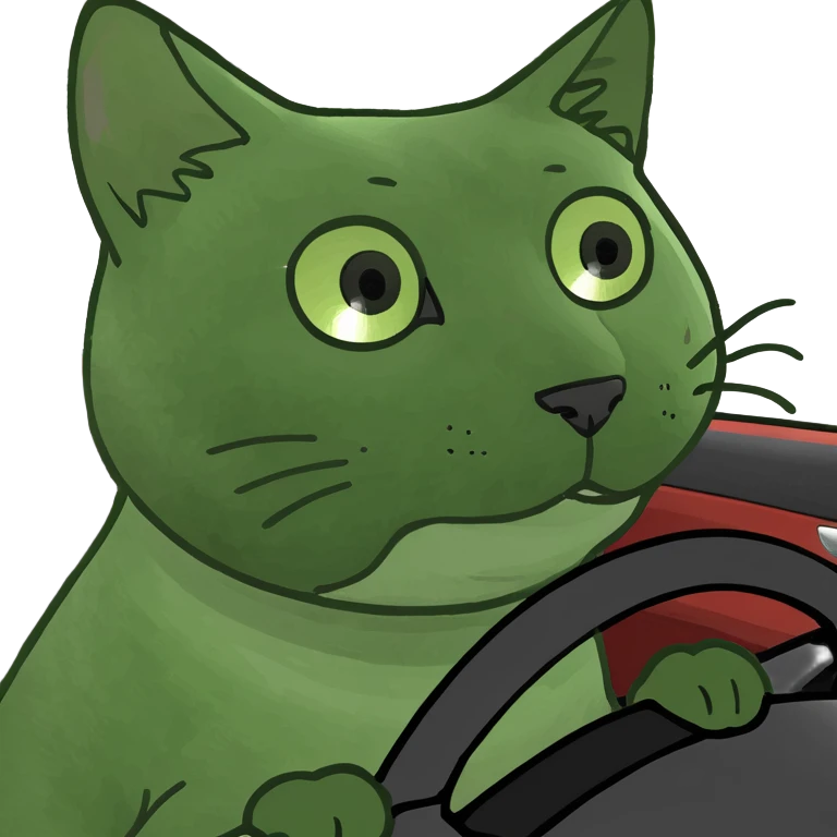Cat in a car  emoji