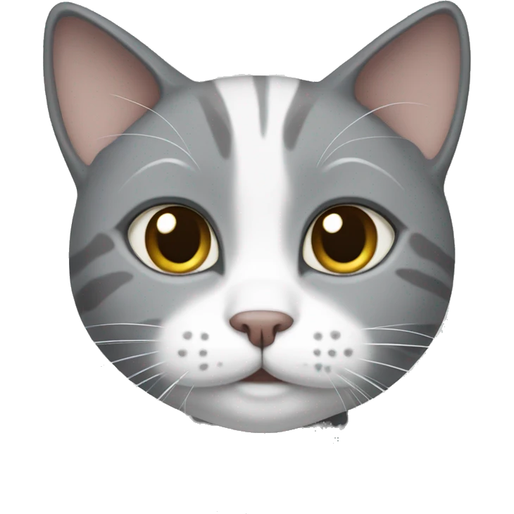 gray and white cat emoji