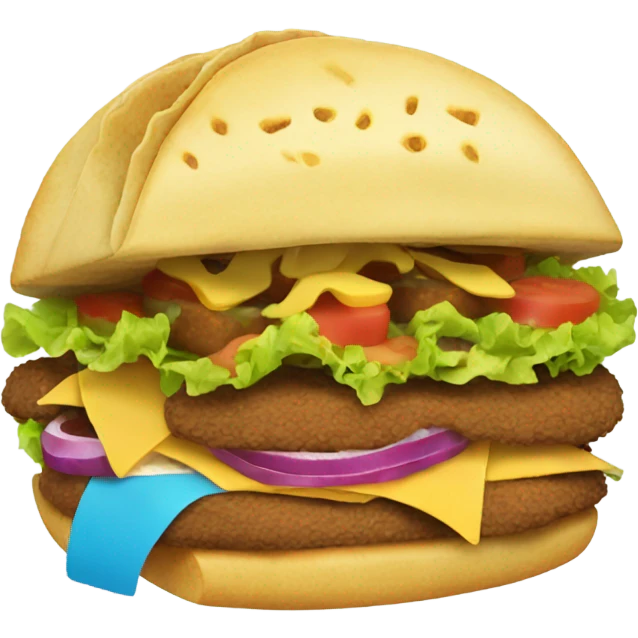 tacos eating hamburgers  emoji
