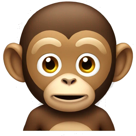 A monkey sitting at his computer emoji