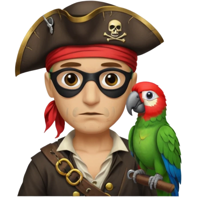 pirate and parrot emoji