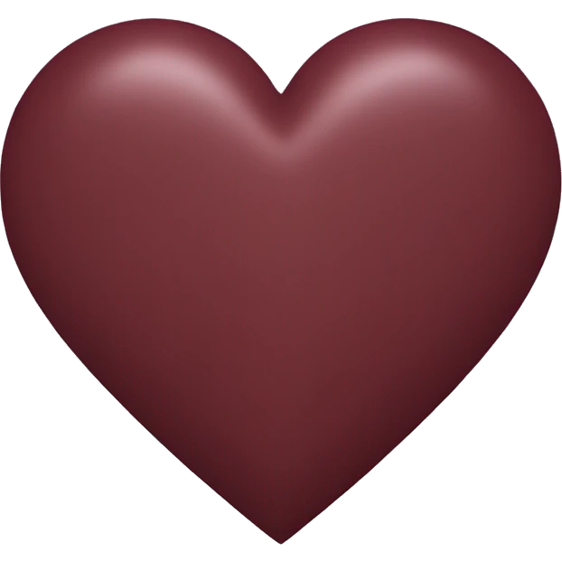 Maroon flat heart emoji