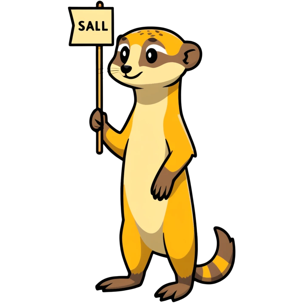 Meerkat is holding a sign saying welcome  emoji