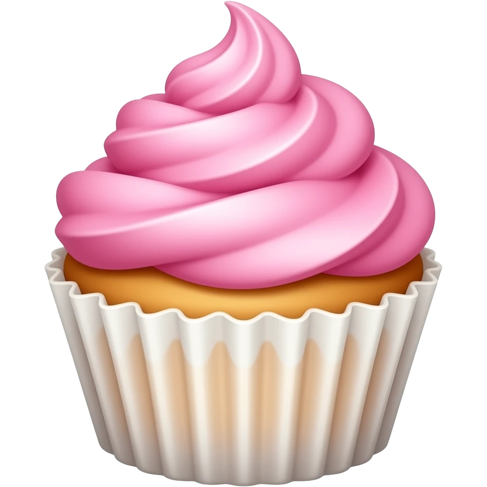 Cupcake with pink icing emoji