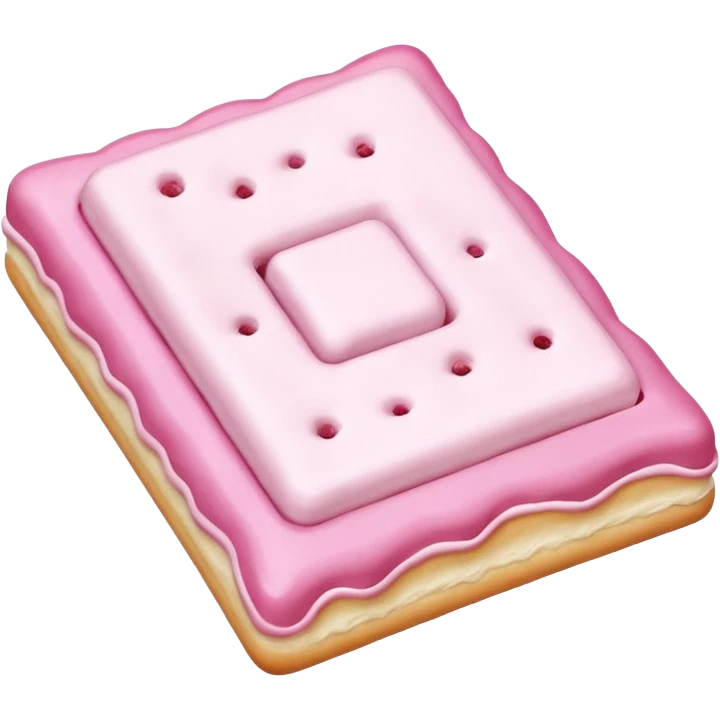 white cracker with pink filling emoji