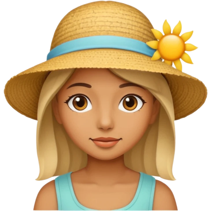 a girl wear hat emoji