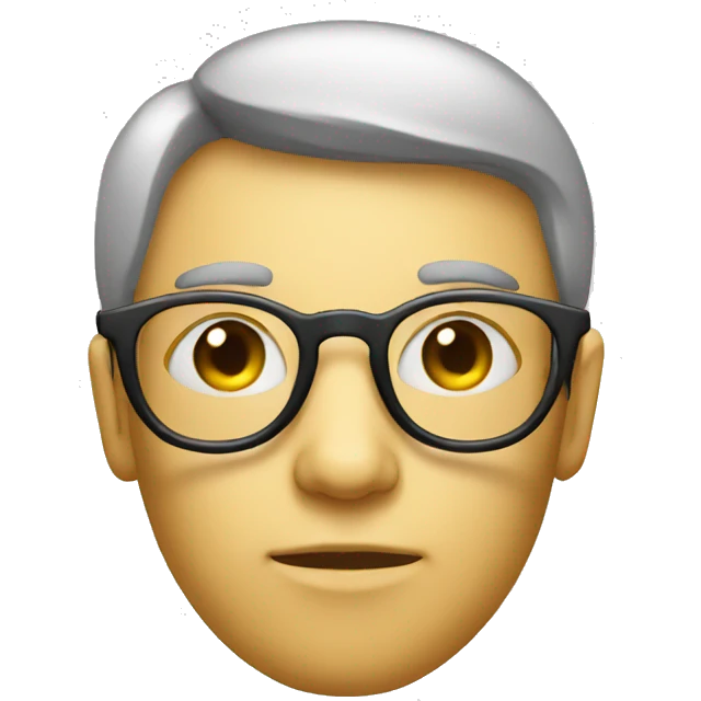 a thinking human face with specs emoji