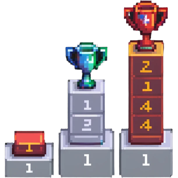 ranking podium with 1st 2nd 3rd places clearly shown emoji