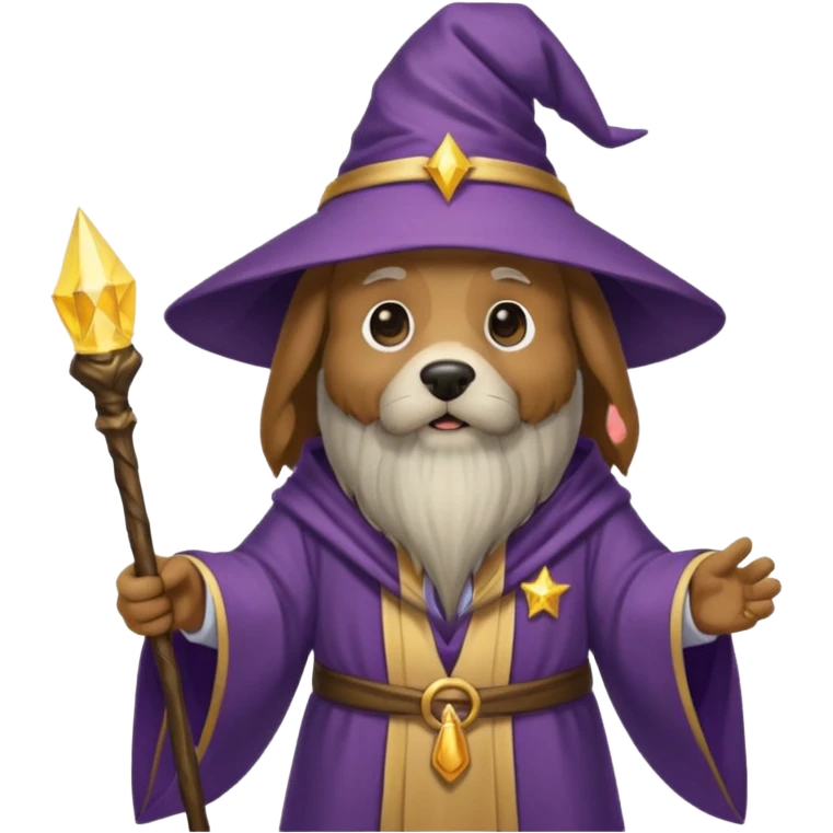 Dog wizard emoji