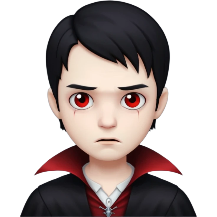 sad face vampire boy
 emoji