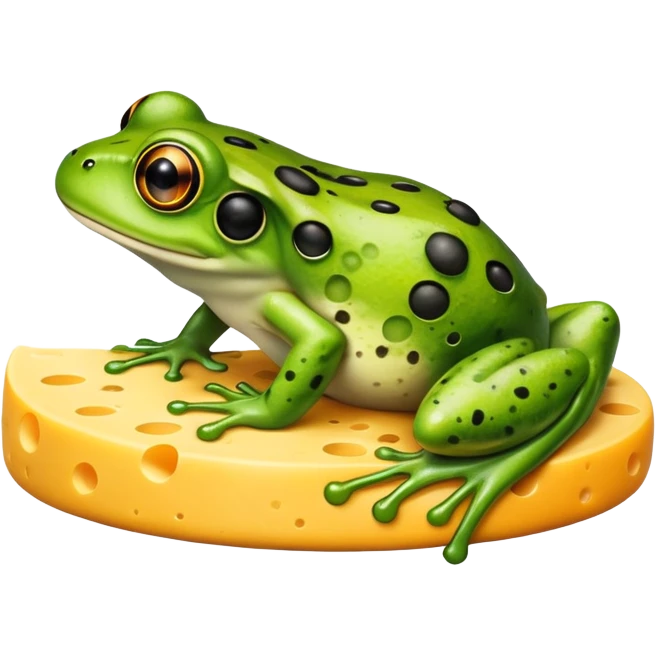 Frog with cheese emoji