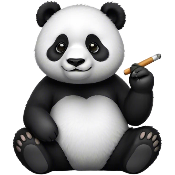 panda smoking emoji