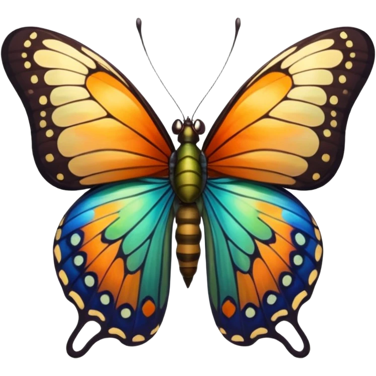 butterfly from pupa emoji
