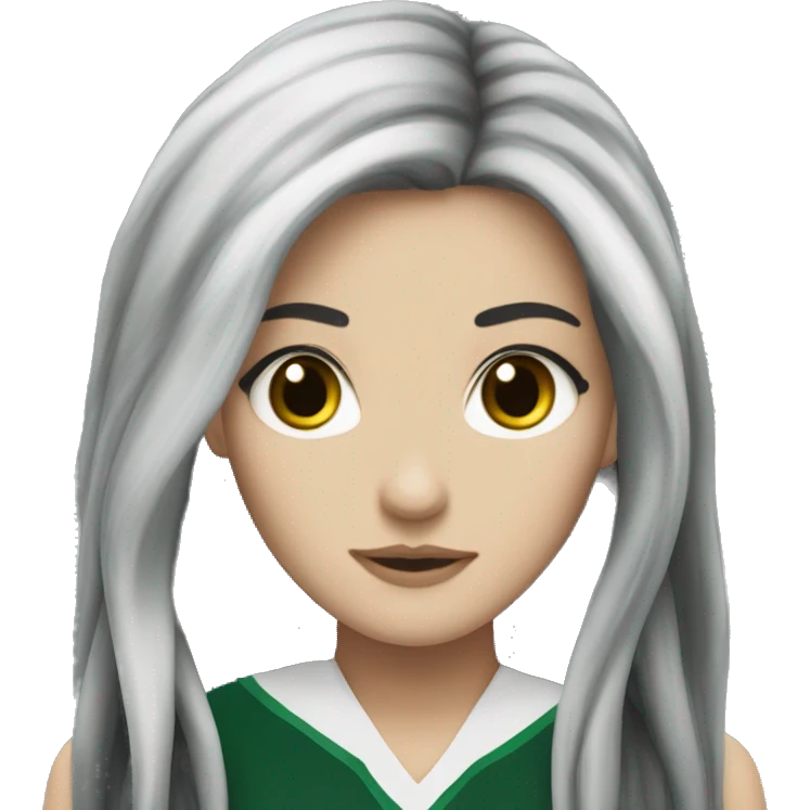 long black hair white girl slytherin  emoji