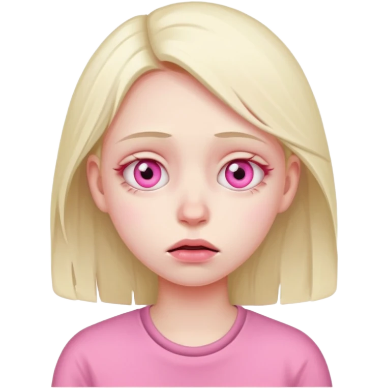 Girl with pink eye (the sickness) emoji