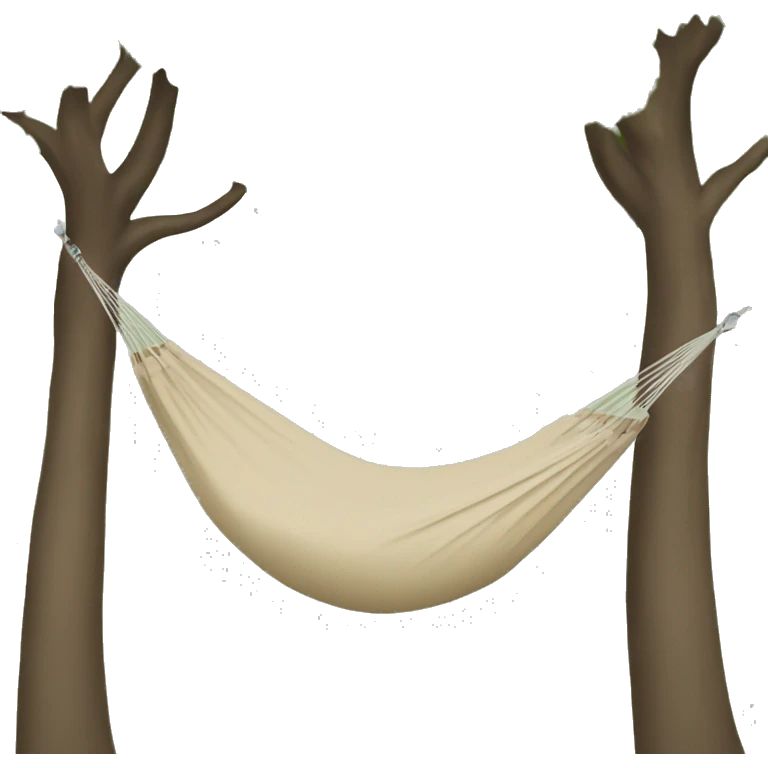 Beige hammock around trees emoji