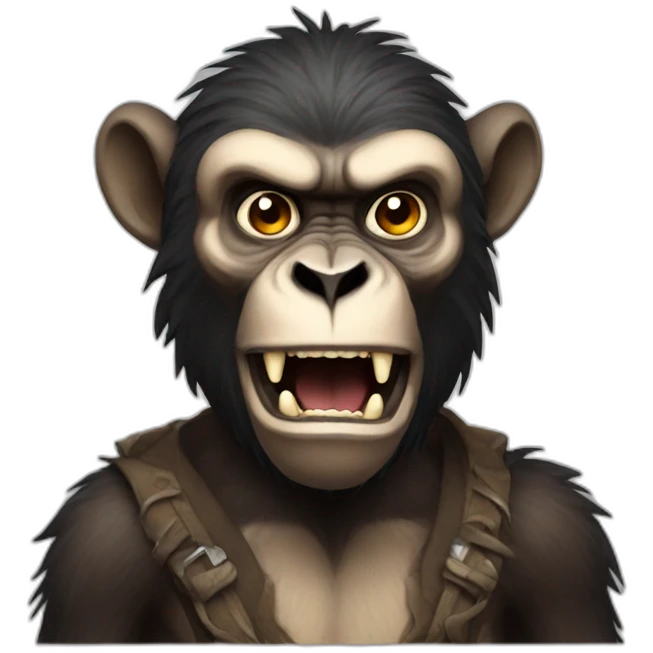 Monkey werewolf emoji