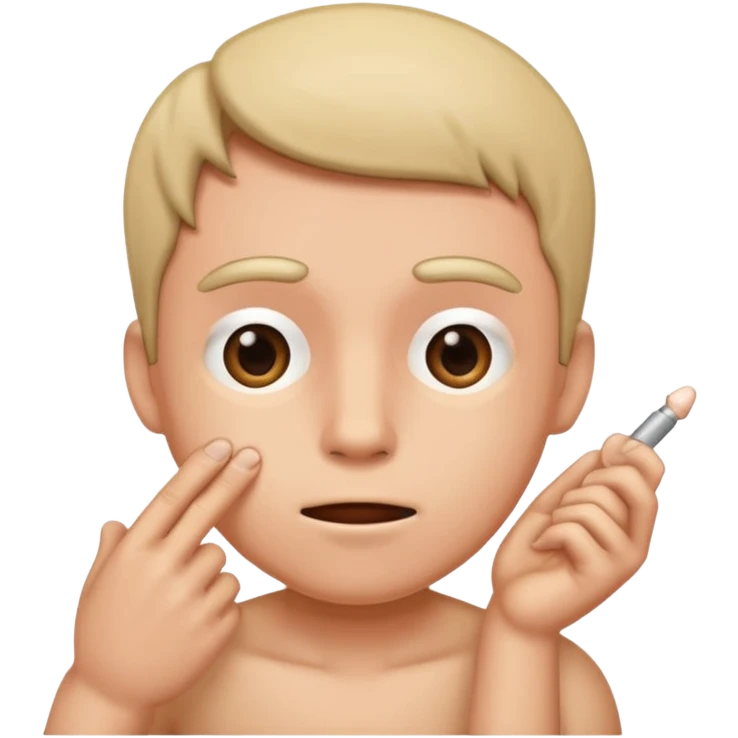 perdon scratching penis emoji