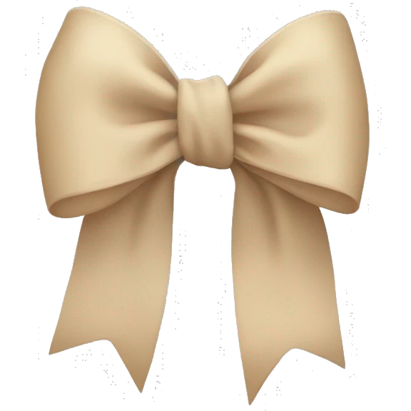 Beige bow emoji
