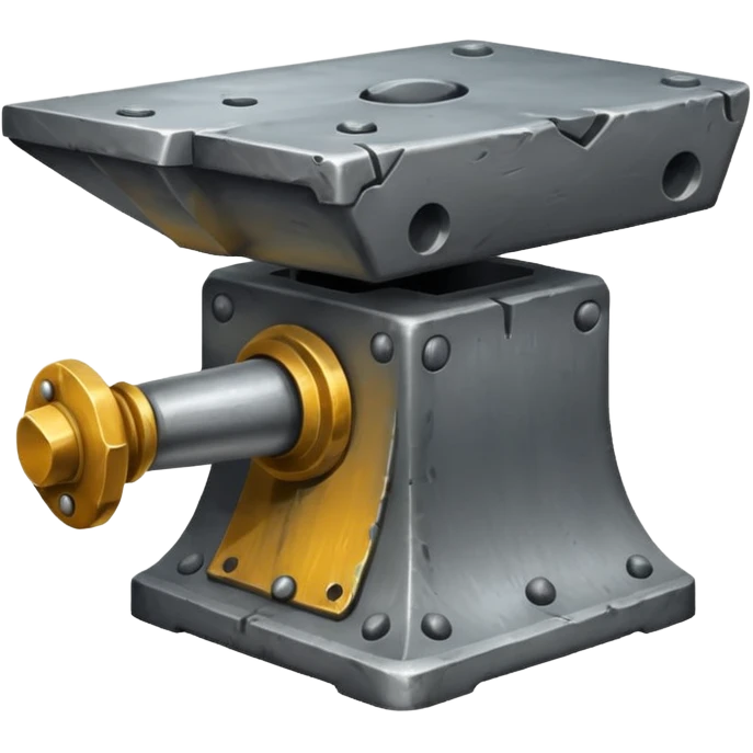 Anvil with a face emoji