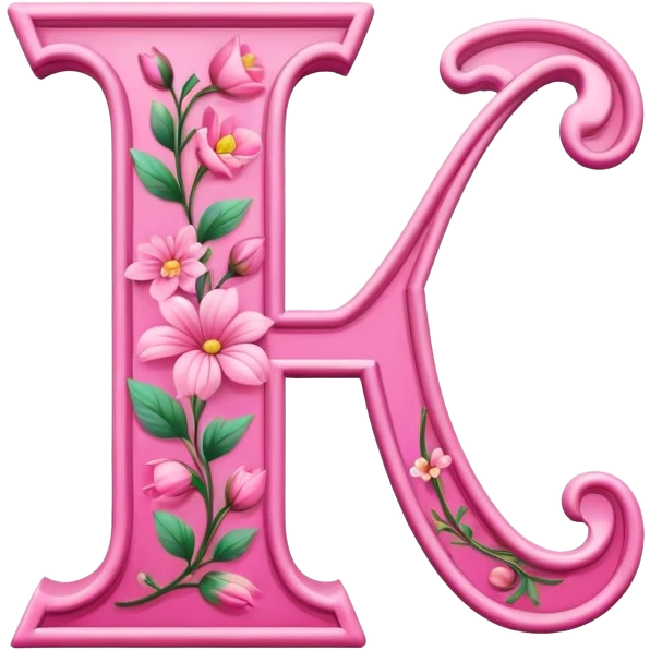 Pink, romantic, flowery, the letter “F” emoji