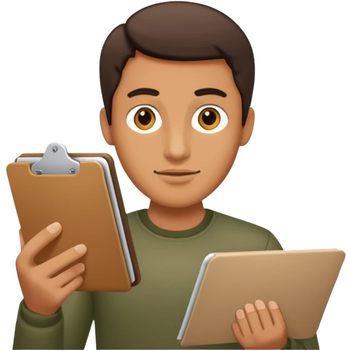 man uploading a file emoji