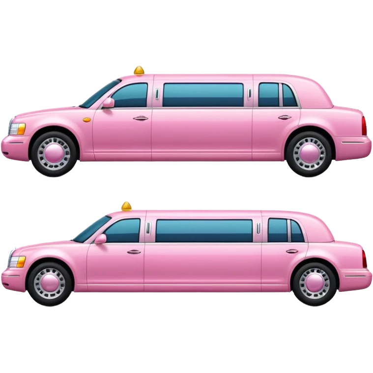 Pink limousine car emoji