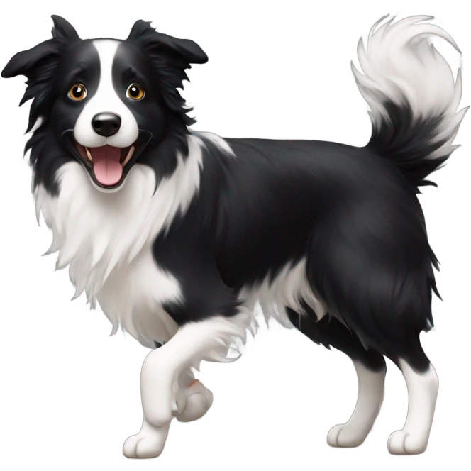 Dancing border collie  emoji