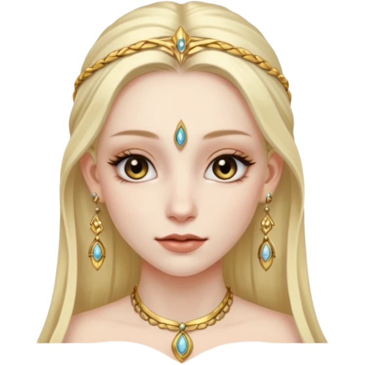 ESO female daeda, lashes and earrings emoji