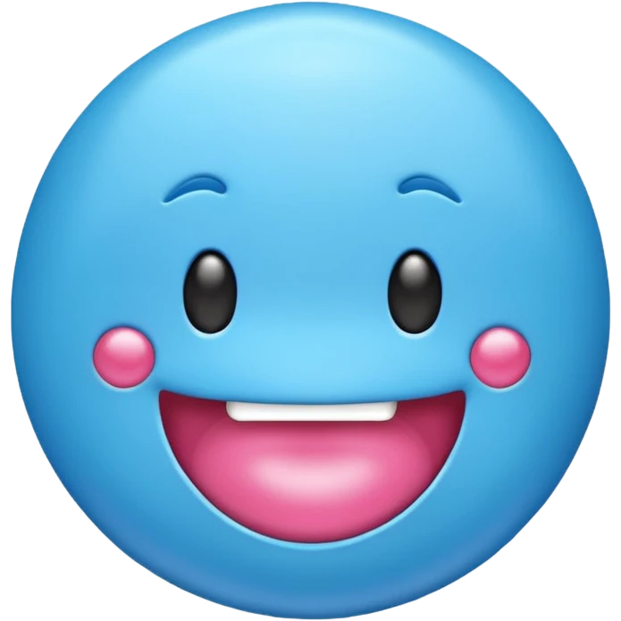 Blue bubblegum emoji