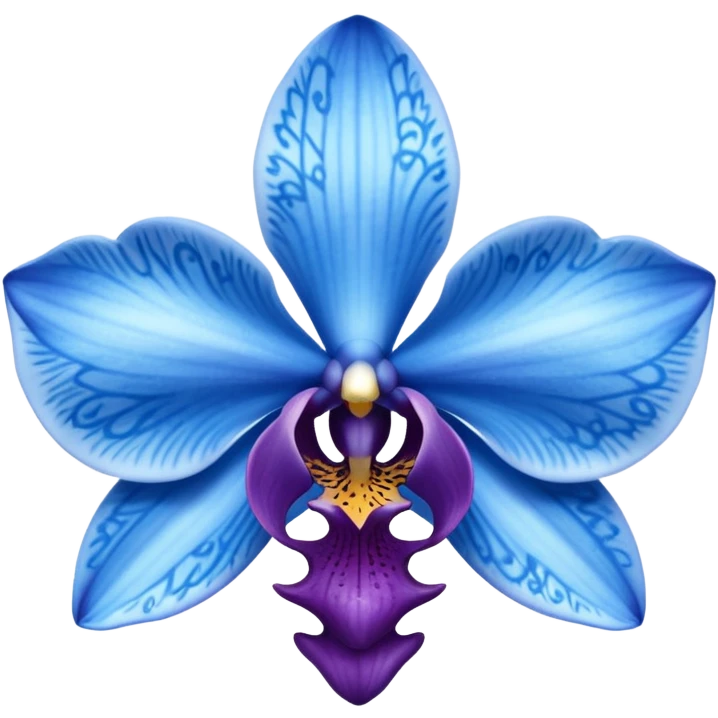 Orquídea azul  emoji