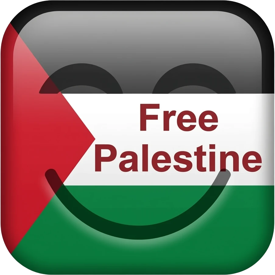 A emoji saying on the Palestine flag free palestine emoji