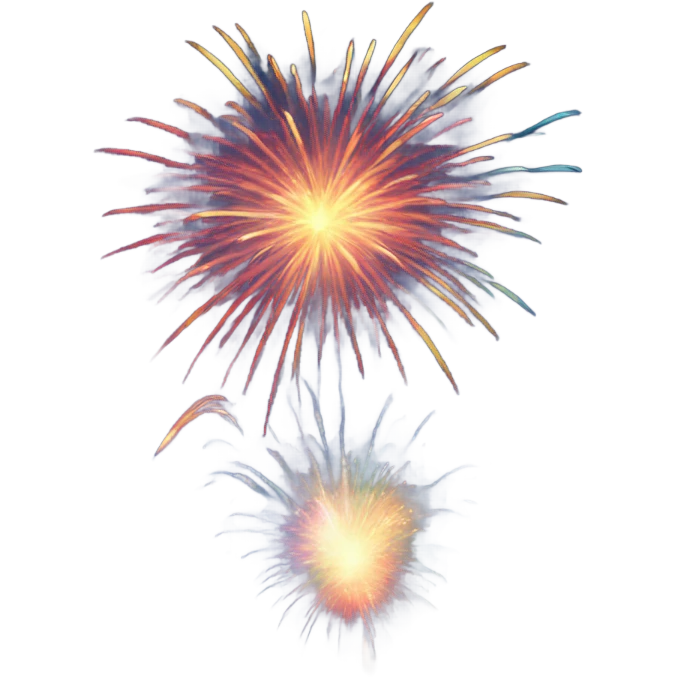 fireworks in the sky emoji