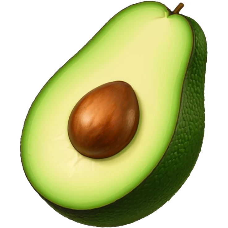 Cartoon Half Avocado flat surface emoji