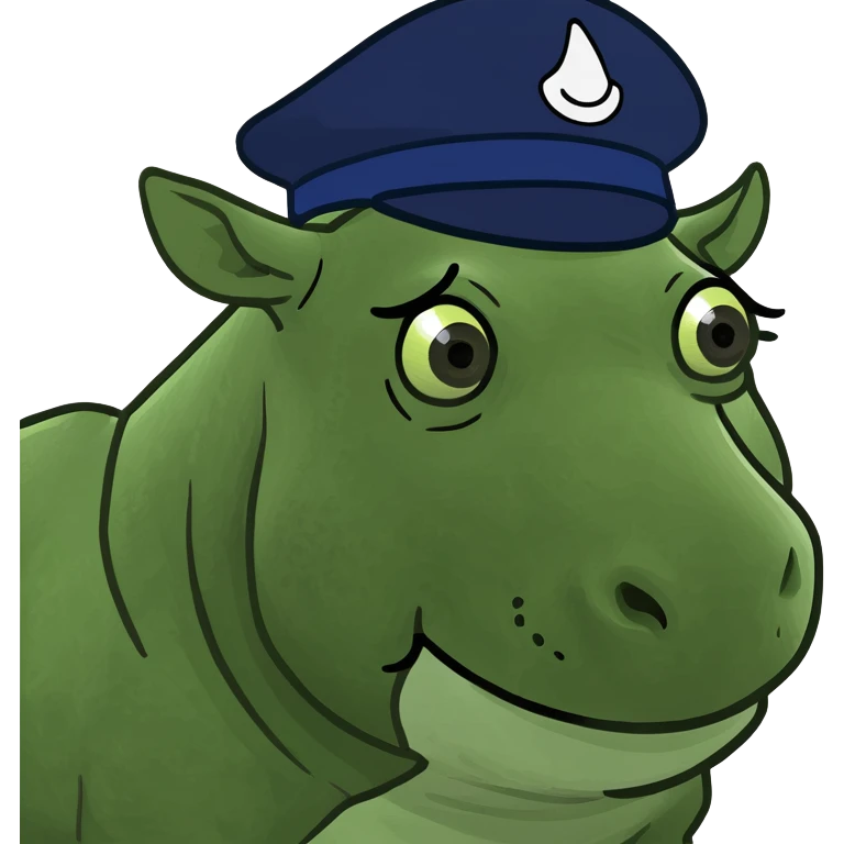 Rhinoceros wears hat emoji