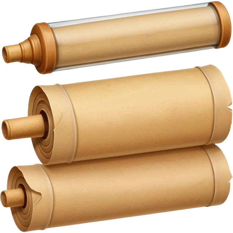 message bottles with paper roll emoji