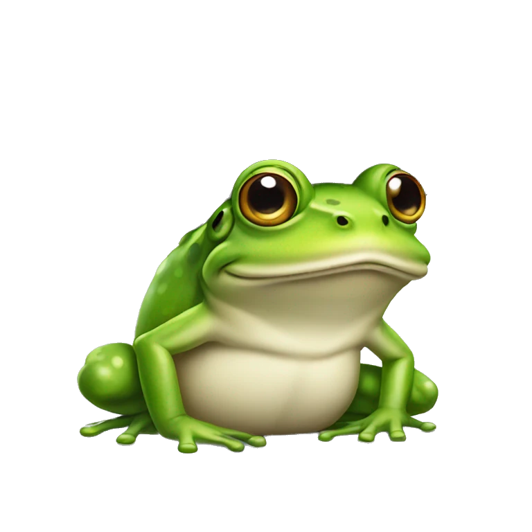 a frog wearing a hat emoji