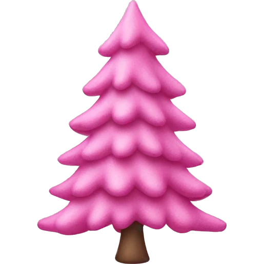 A pink Christmas tree emoji