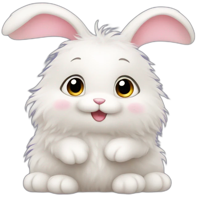fluffy cute bunny emoji