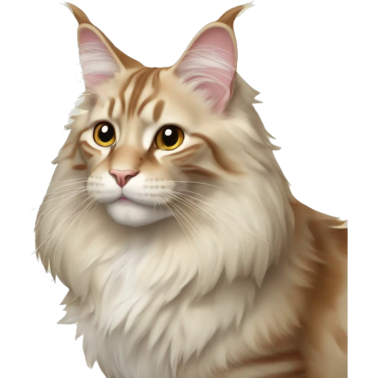 cream coloured maine coon with large paws emoji