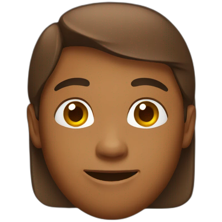 Brown human emoji
