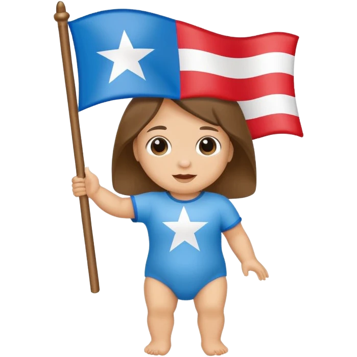 The baby blue Puerto Rican flag emoji