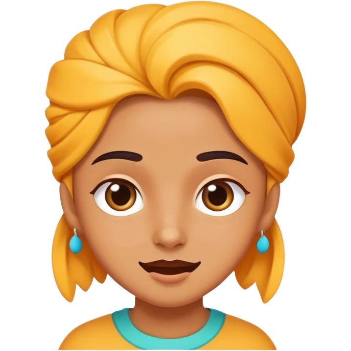 character inspired by حزلقوم with a playful and quirky expression, bright colors emoji