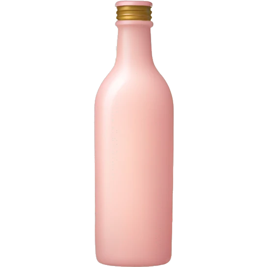 Pale pink bottle with pale yellow sun in center emoji