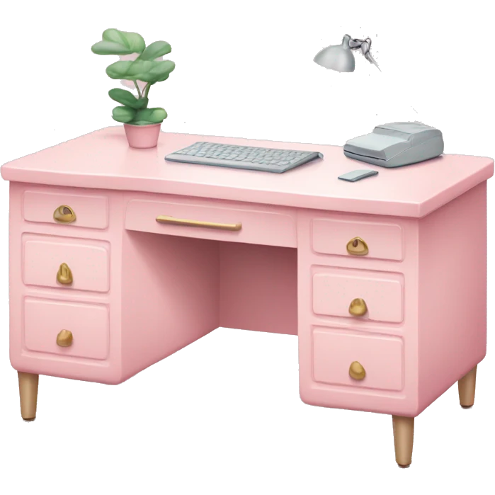 pastel pink desk emoji