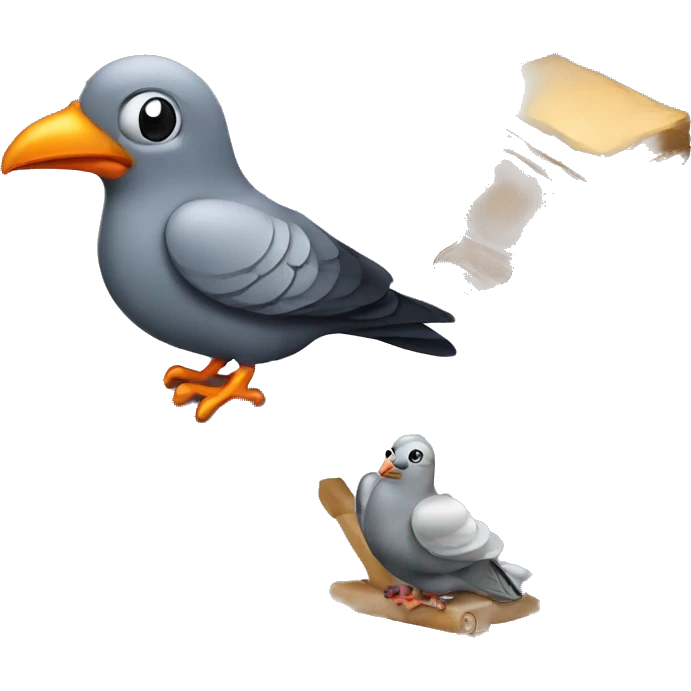 Pigeon and anvil emoji