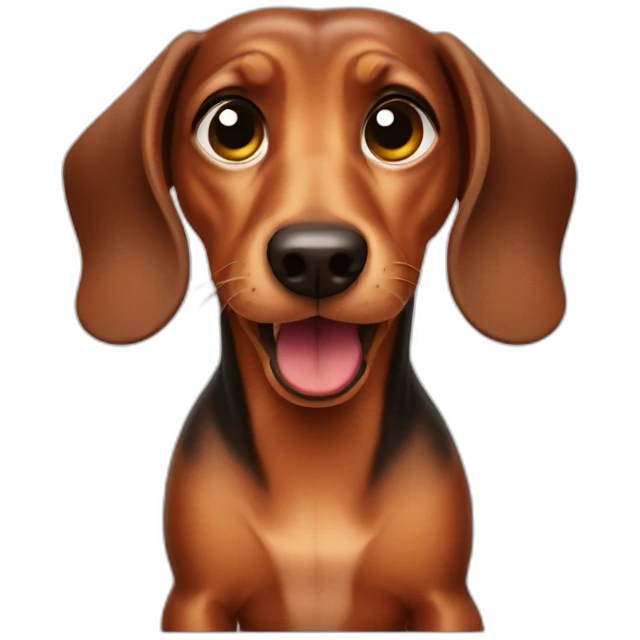 Dachshund angry emoji