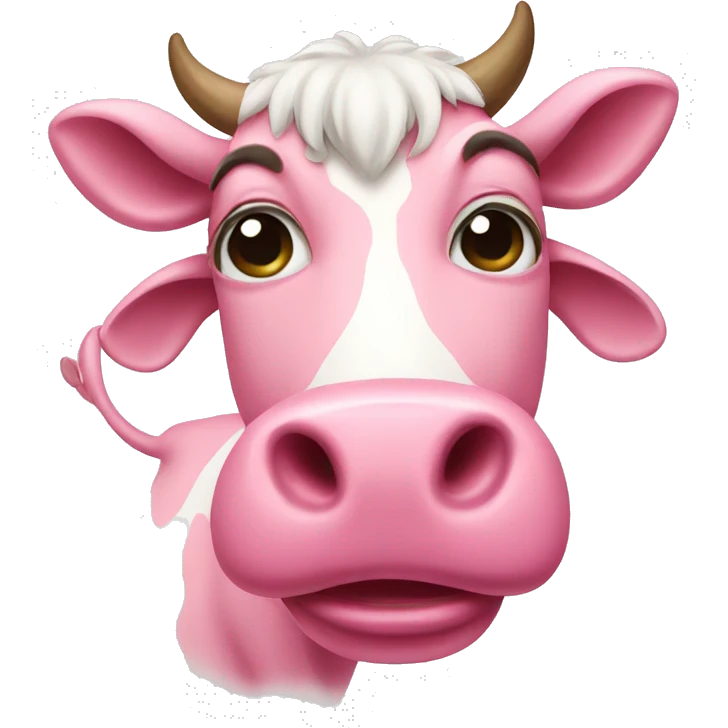 pink cow emoji