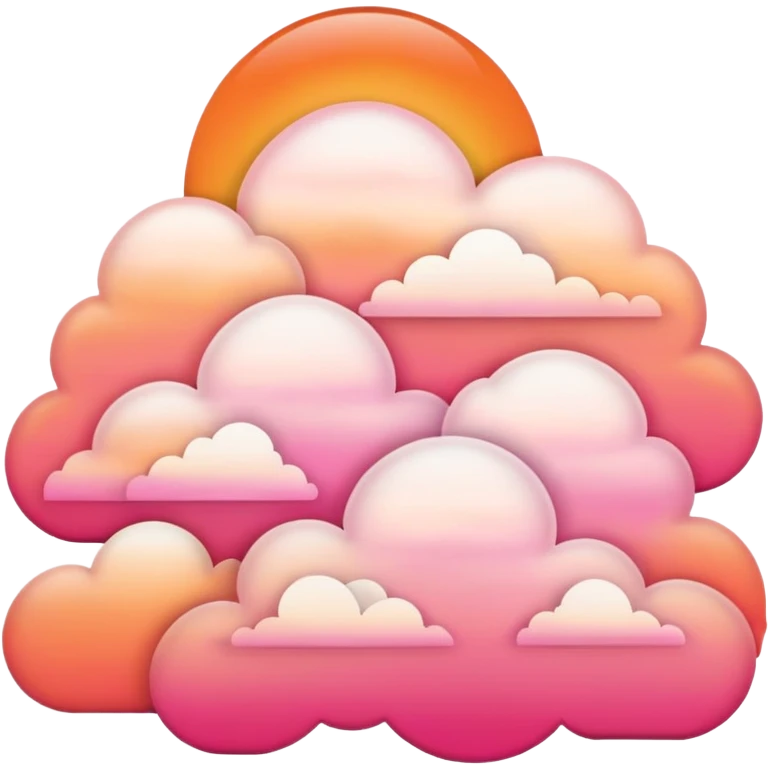 Orange pink cloud sunset emoji